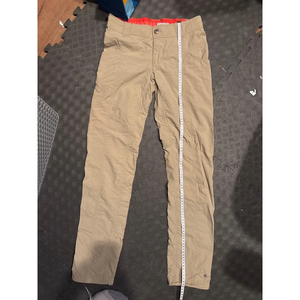 Columbia Insect Blocker Hiking Pants Womens 4 Tan Khaki Outdoor Cargo Trousers - Picture 3 of 4